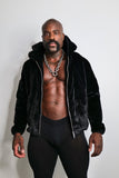 FAUX FUR HOODIE BLACK BY RANDOM IDENTITIES