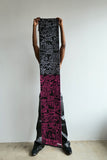 Walter Van Beirendonck New Eyes Scarf Single Magenta/ Beige FW23