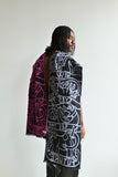Walter Van Beirendonck New Eyes Scarf Single Magenta/ Beige FW23