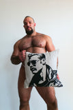 Leather Hunk Pillow by Michael DiMartino