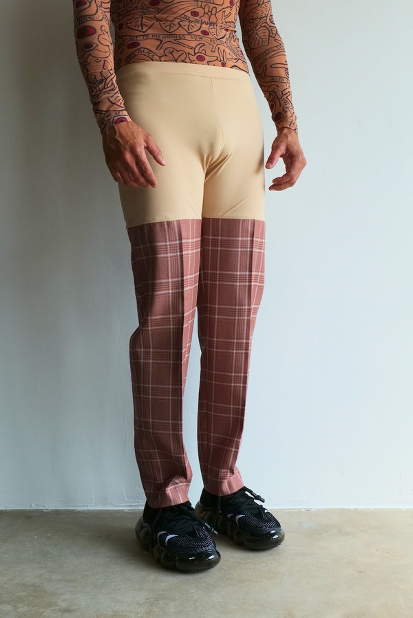 Walter Van Beirendonck Extra Sharp Pants Plaid Burgundy FW23