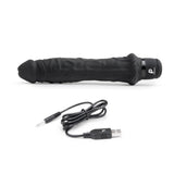 Powercocks 8" Girthy Realistic Vibrator Black