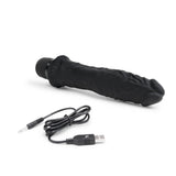 Powercocks 8" Girthy Realistic Vibrator Black