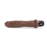 Powercocks 8" Girthy Realistic Vibrator Dark Brown