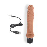 Powercocks 8" Girthy Realistic Vibrator Mocha