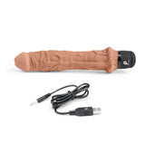 Powercocks 8" Girthy Realistic Vibrator Mocha