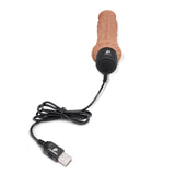 Powercocks 8" Girthy Realistic Vibrator Mocha