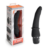 Powercocks 7" Slim Anal Realistic Vibrator Black