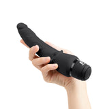 Powercocks 7" Slim Anal Realistic Vibrator Black