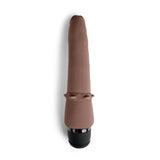 Powercocks 7" Slim Anal Realistic Vibrator Dark Brown