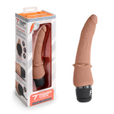 Powercocks 7" Slim Anal Realistic Vibrator Mocha