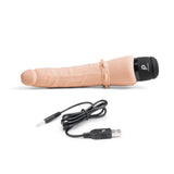 Powercocks 7" Slim Anal Realistic Vibrator Nude