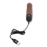 Powercocks 6.5” Realistic Vibrator Dark Brown