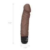 Powercocks 6.5” Realistic Vibrator Dark Brown