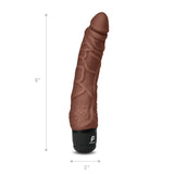 Powercocks 7" Realistic Vibrator Dark Brown