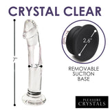 Pleasure Crystals 7" Glass Dildo W/ Silicone Base