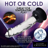 Pleasure Crystals 7.6" Glass Dildo W/ Silicone Base