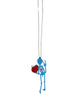 Walter Van Beirendonck Peace Alien Necklace in Blue