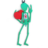 Walter Van Beirendonck Peace Alien Necklace in green