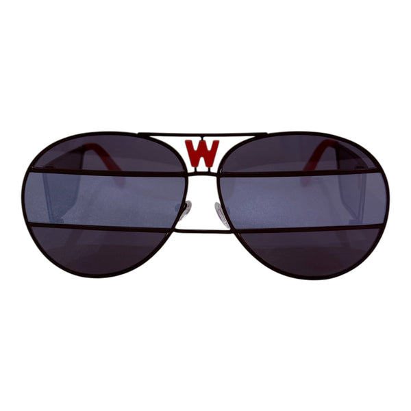 WALTER VAN BEIRENDONCK brutal pilot sunglasses - black mirror