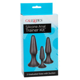 Anal Toys Silicone Anal Trainer Kit Black 3 Sizes