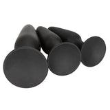 Anal Toys Silicone Anal Trainer Kit Black 3 Sizes