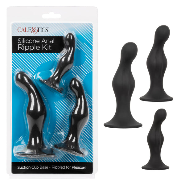 Anal Toys Silicone Anal Ripple Plug Kit (3 Piece)