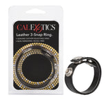 Rings! Leather 3 Snap Ring Cock