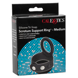 Rings! Silicone Tri-Snap Scrotum Support Cock Ring - Medium
