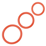 Rings! Tri Rings Cock Ring Set (3 Piece Set) - Red