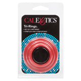 Rings! Tri Rings Cock Ring Set (3 Piece Set) - Red