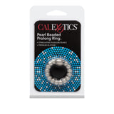 Rings! Pearl Beaded Prolong Silicone Cock Ring - Smoke