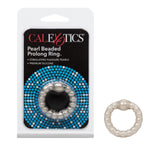 Rings! Pearl Beaded Prolong Silicone Cock Ring - Smoke