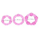 Rings! Island Rings Cock Rings (3 piece set) - Pink