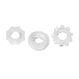 Rings! Reversible Ring Set Silicone Cock Ring (3 Piece Set) - Clear