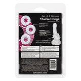 Rings! Stacker Silicone Cock Rings 3 Piece - Clear
