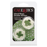 Rings! Island Rings Double Stacker Cock Rings (2 piece set) - Clear