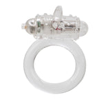Rings! One Touch Nubby Vibrating Cock Ring - Clear
