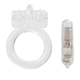 Rings! One Touch Nubby Vibrating Cock Ring - Clear