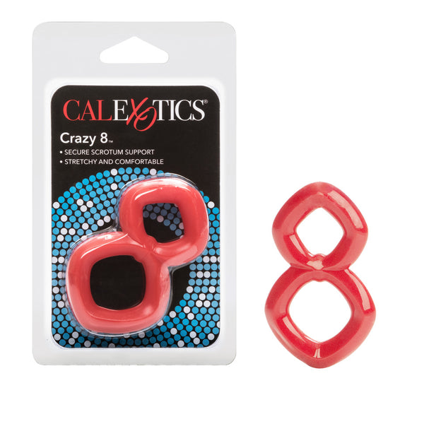 Rings! Crazy 8 Cock Ring - Red