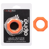 Alpha Liquid Silicone Sexagon Ring - Orange