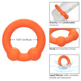 Alpha Liquid Silicone Dual Ball Ring - Orange