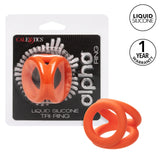 Alpha Liquid Silicone Tri-Ring - Orange