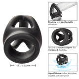 Alpha Liquid Silicone Dual Cage & Ring - Black