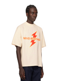 K.INGSLEY Off-White M.B.H Mock Neck Tee