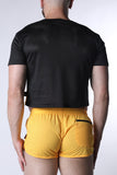 CELLBLOCK 13 Starter Mesh Crop Tee - Yellow