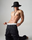 TEAMM8 Statement Wide Brim Bucket Hat - Black