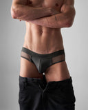 TEAMM8 Edge Net Jock/Thong Gunmetal