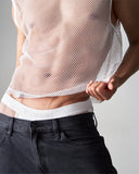 TEAMM8 Edge Net Muscle Tank Chalk