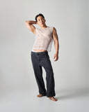 TEAMM8 Edge Net Muscle Tank Chalk